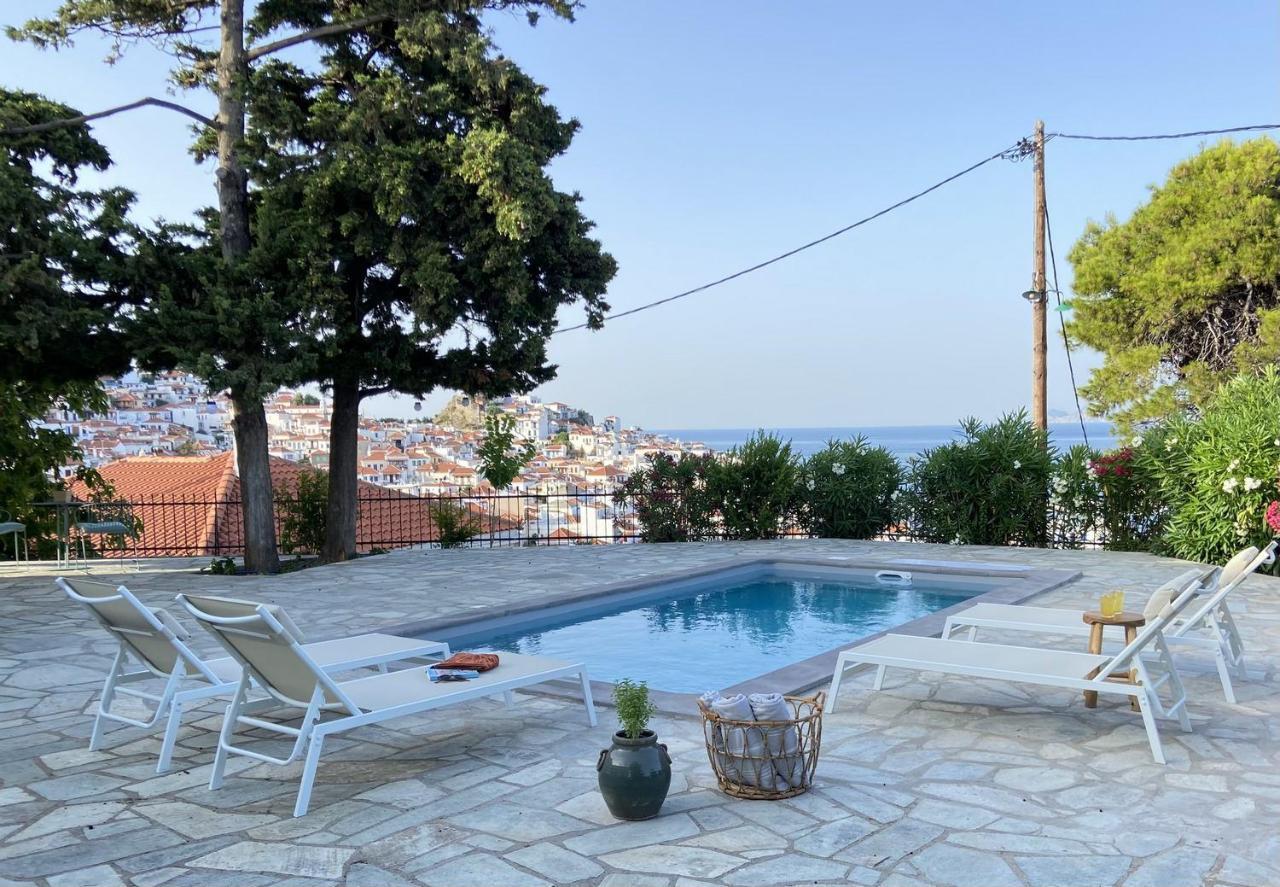 Villa Icelle Skopelos Town Sea View Swimming Pool Exterior foto